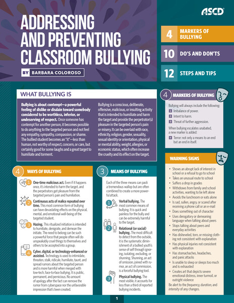 Book banner image for Addressing and Preventing Classroom Bullying
